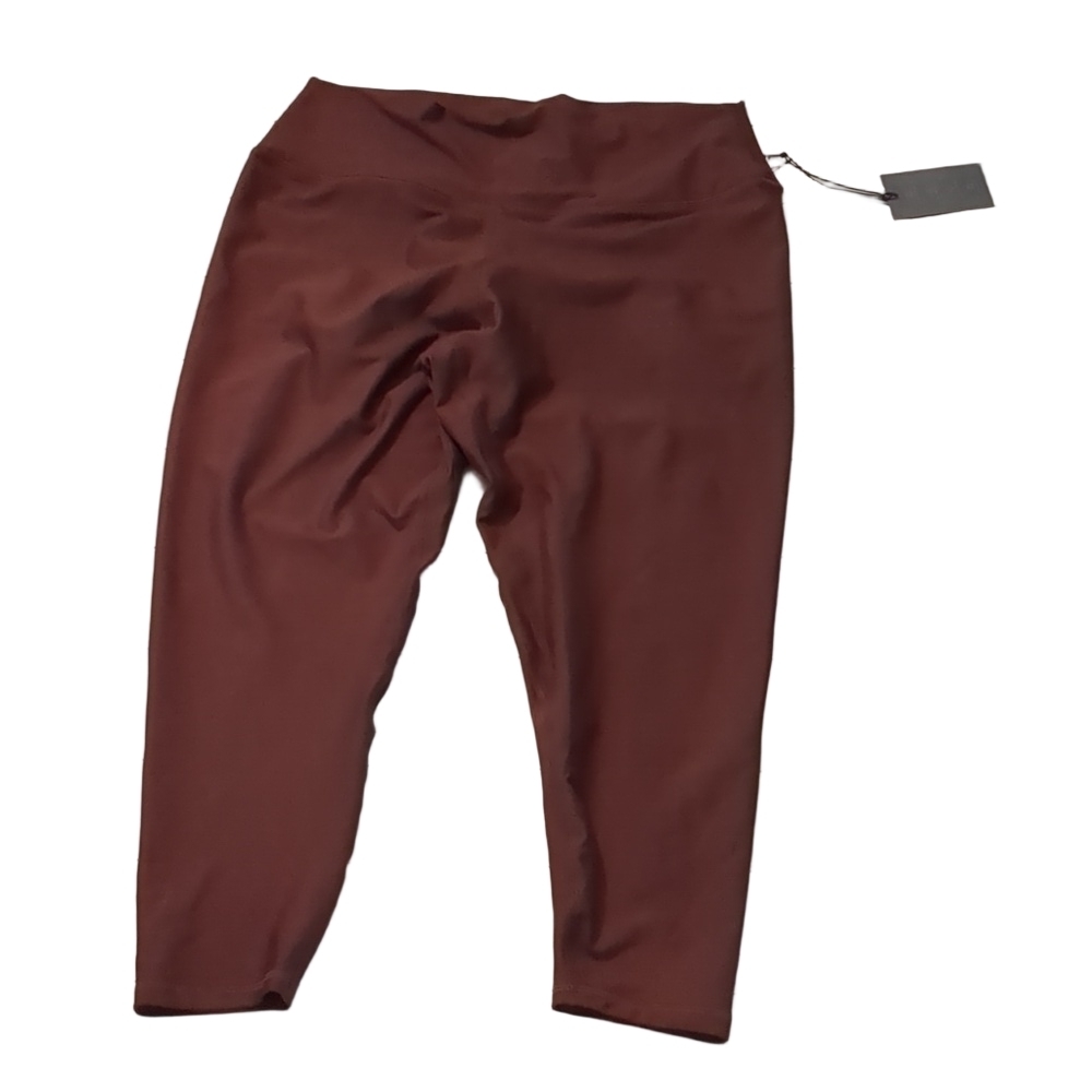 YPB x Abercrombie burgundy 7/8 leggings size XXL short - Picture 2 of 9